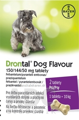 Drontal Dog Flavour 150/144/50 mg tablety tbl 1x2 ks