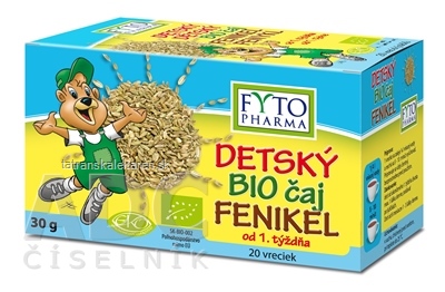 FYTO DETSKÝ BIO čaj FENIKEL (od 1. týždňa) vrecká 20x1,5 g (30 g)