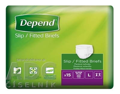 DEPEND Slip SUPER PLUS L priedušné plienkové nohavičky 1x15 ks