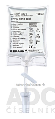 B.BRAUN Uro-Tainer Suby G preplachovací roztok urolog. katétrov (FB99839) 10x100 ml