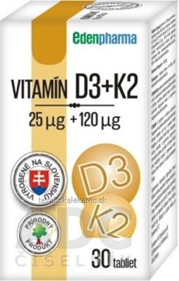 EDENPharma VITAMÍN D3 + K2 tbl 1x30 ks