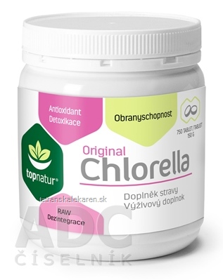 topnatur CHLORELLA Original tbl (hmotnosť obsahu 150 g) (inov.2017) 1x750 ks