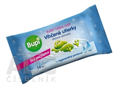 Bupi BABY Vlhčené utierky Ultra soft s pantenolom 1x56 ks