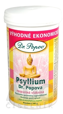 DR. POPOV PSYLLIUM rozpustná vláknina (dóza) 1x240 g