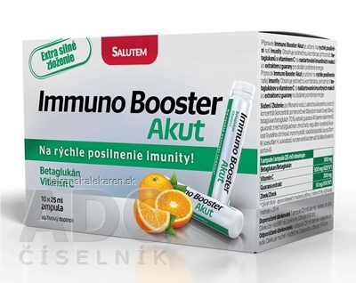 Immuno Booster Akut SALUTEM roztok v ampulkách s Betaglukánom 10x25 ml (250 ml)