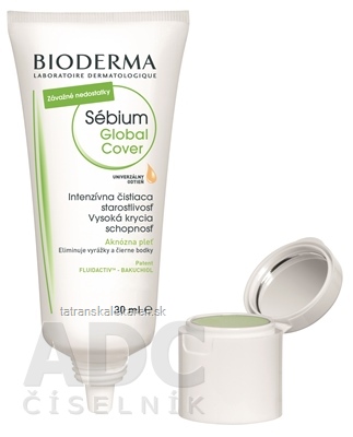 BIODERMA Sébium Global Cover tónovaný krém 30 ml + korektor 2 g, 1x1 set