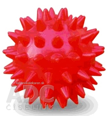 GYMY MASÁŽNA LOPTIČKA - ježko 5 cm červená, priemer 5 cm 1x1 ks