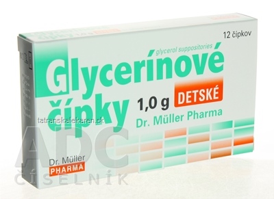 Dr. Müller Glycerínové čípky 1,0 g sup detské 1x12 ks