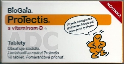 BioGaia ProTectis s vitamínom D tbl (pomarančová príchuť) 1x10 ks