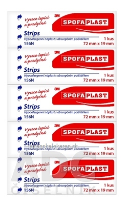 3M SPOFAPLAST č.156N Náplasť strips 72mm x 19mm, kusová 1x5 ks