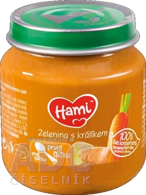 Hami príkrm Zelenina s králikom prvá lyžička (od ukonč. 4. mesiaca) 1x125 g