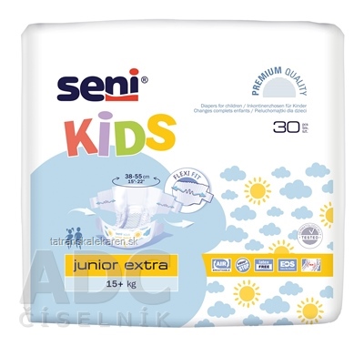 Seni KIDS junior extra plienkové nohavičky, 15+ kg (inov.2020) 1x30 ks