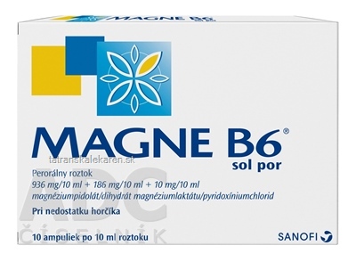 MAGNE-B6 sol por (amp.skl.hnedá) 10x10 ml