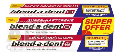 blend-a-dent EXTRA STARK ORIGINAL Duo pack (super fixačný dentálny krém) 2x47 g