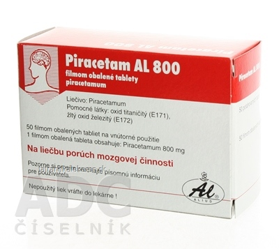 PIRACETAM AL 800 tbl flm 800 mg (blis. PVC/Al) 1x50 ks