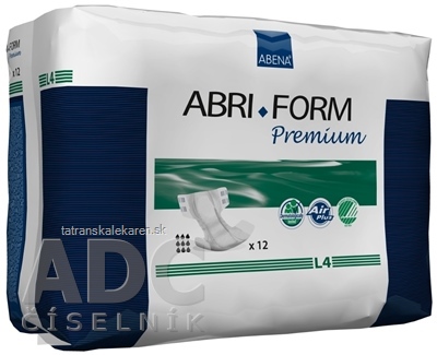 ABENA ABRI FORM Premium L4 plienkové nohavičky priedušné, boky 100-150 cm, savosť 4000 ml, 1x12 ks