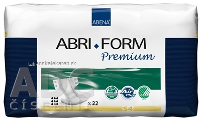 ABENA ABRI FORM Premium S4 plienkové nohavičky priedušné, boky 60-85 cm, savosť 2200 ml, 1x22 ks