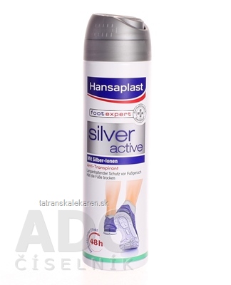 Hansaplast SILVER Active Sprej na nohy Antiperspirant (48 h) 1x150 ml