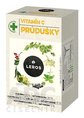 LEROS VITAMÍN C PRIEDUŠKY nálevové vrecká (inov. 2021) 20x1,5 g (30 g)