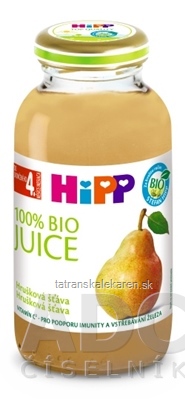 HiPP BIO Hrušková šťava (od ukonč. 4. mesiaca) 1x200 ml