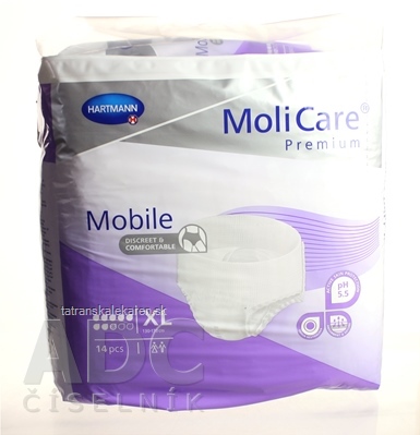 MoliCare Premium Mobile 8 kvapiek XL fialové, plienkové nohavičky naťahovacie, 1x14 ks