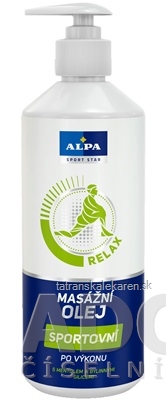 ALPA SportStar OLEJ MASÁŽNY ŠPORTOVÝ relax - po výkone 1x500 ml