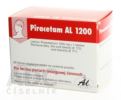 PIRACETAM AL 1200 tbl flm 1200 mg (blis.Al/PVC) 1x60 ks