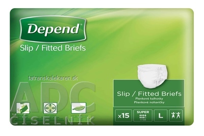 DEPEND Slip SUPER L priedušné plienkové nohavičky 1x15 ks