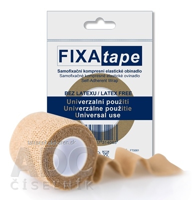 FIXAtape samofixačné elastické ovínadlo STRETCH kompresné, bez latexu 7,5cm x 450cm, 1x1 ks