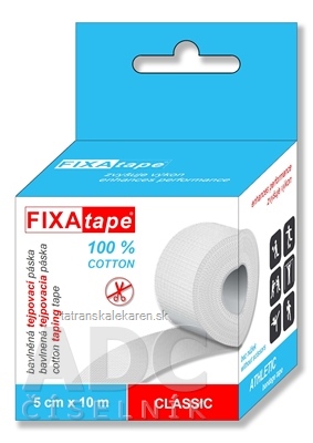 FIXAtape tejpovacia páska CLASSIC ATHLETIC, bavlnená 5cm x 10m, 1x1 ks