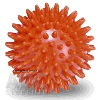 GYMY MASÁŽNA LOPTIČKA - ježko 6 cm oranžová, priemer 6 cm 1x1 ks