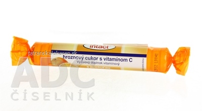 INTACT HROZNOVÝ CUKOR S VITAMÍNOM C s príchuťou pomaranča (pastilky v rolke) 1x40g