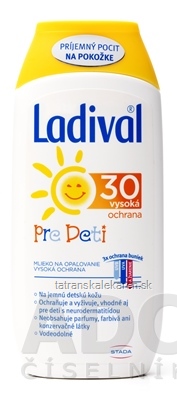 Ladival PRE DETI SPF 30 mlieko na ochranu proti slnku 1x200 ml