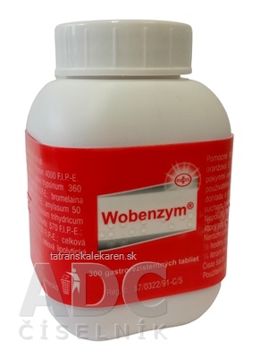 Wobenzym tbl ent (liek.plast.-klin.bal.) 1x300 ks