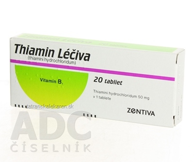 Thiamin Léčiva tbl 50 mg (blis. PVC/Al) 1x20 ks