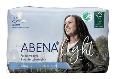 ABENA Light Extra 3 absorpčné vložky, priedušné, savosť 500 ml, 1x10 ks