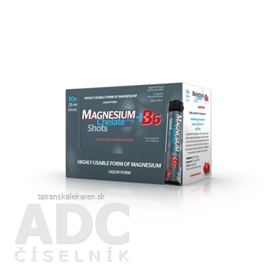 MAGNESIUM Chelate + B6 cherry SALUTEM ampulky na pitie s višňovou príchuťou (á 25 ml) 1x10 ks