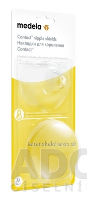MEDELA Kontaktné dojčiace klobúčiky v krabičke (Ochrana prsných bradaviek MEDELA) veľkosť M (priemer 20 mm), 1x2 ks