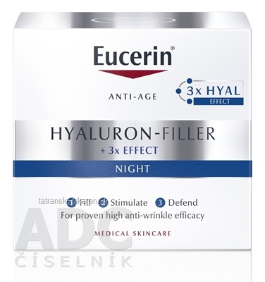 Eucerin HYALURON-FILLER Nočný krém Anti-Age pre redukciu vrások 1x50 ml