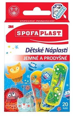 3M SPOFAPLAST č.116 Detské Náplasti jemné a priedušné, mix 1x20 ks