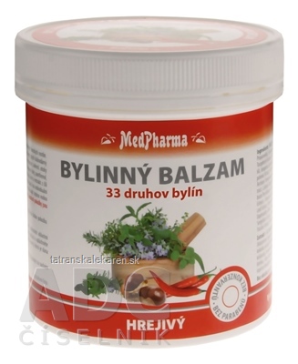 MedPharma BYLINNÝ BALZAM hrejivý extrak z 33 druhov bylín, 1x250 ml