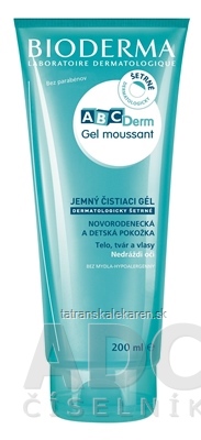 BIODERMA ABCDerm Moussant jemný čistiaci gél 1x200 ml