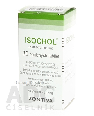 ISOCHOL tbl obd 400 mg (fľ. skl. hnedá) 1x30 ks