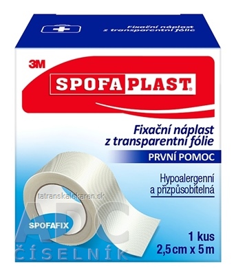 3M SPOFAPLAST č.432 Fixačná náplasť 2,5cm x 5m, z netkanej textílie, cievka 1x1ks