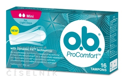 o.b. ProComfort Mini hygienické tampóny (inov.2018) 1x16 ks