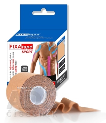 FIXAtape tejpovacia páska SPORT kinesiologická, elastická, telová, 5cm x 5m, 1x1 ks