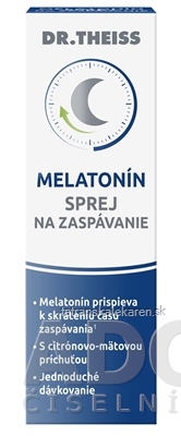 Dr.Theiss MELATONÍN SPREJ na zaspávanie s citrónovo-mätovou príchuťou 1x30 ml