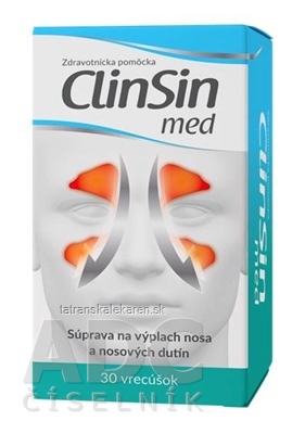 CLIN SIN med na výplach nosa, vrecúška 1x30 ks