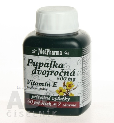 MedPharma PUPALKA DVOJROČNÁ 500MG, VITAMÍN E cps 60+7 zadarmo (67 ks)