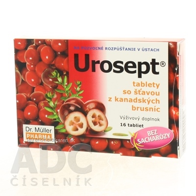 Dr. Müller UROSEPT tablety tbl (so šťavou z brusníc) 1x16 ks